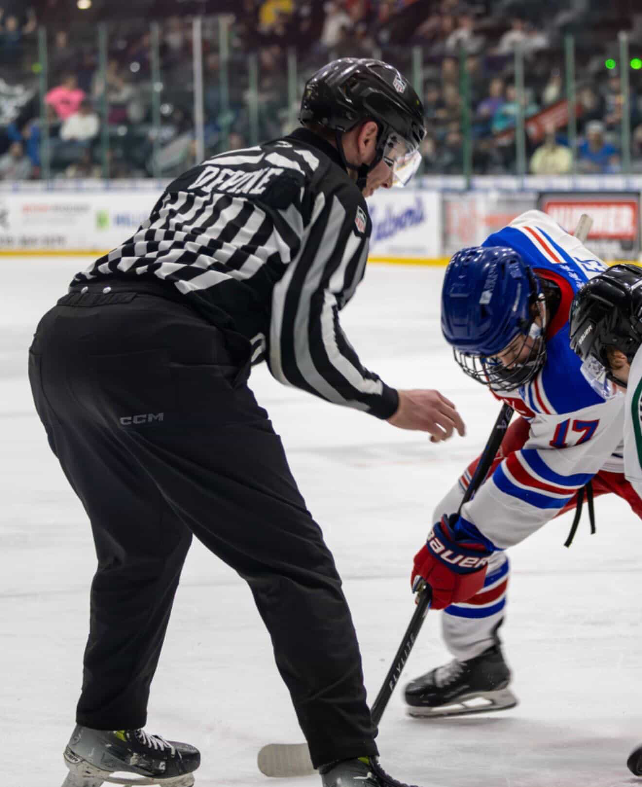 Ryan Devine at a USHL puck drop